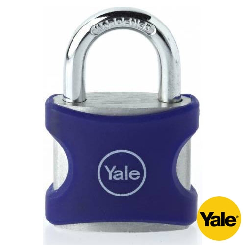 LACAT DIN ALUMINIU ALBASTRU CU CHEIE YALE YE3/32/116/1/BL