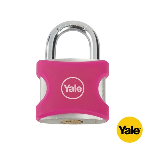 LACAT DIN ALUMINIU ROZ CU CHEIE YALE YE3/32/116/1/P