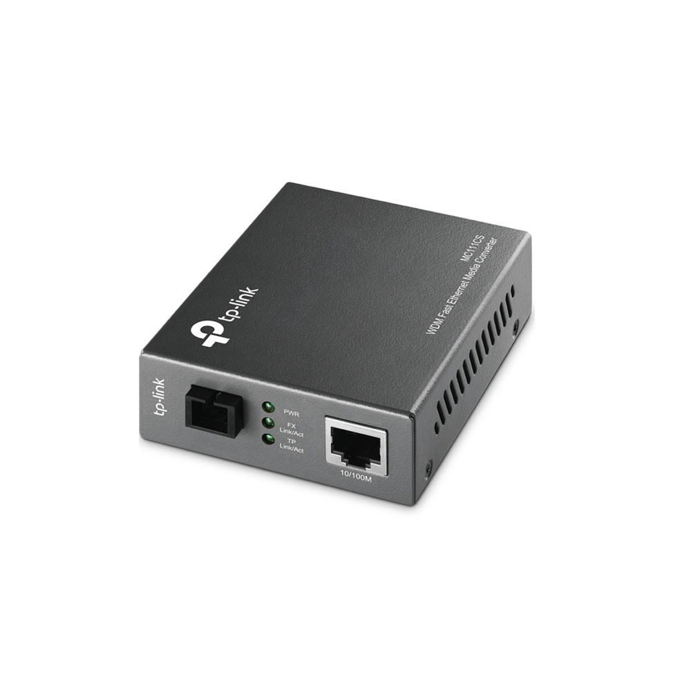 Media convertor TP-Link MC111CS, 10/100 Mbps, 1 port SC/UPC, 20 Km, montabil in rack spy-shop.ro imagine noua idaho.ro