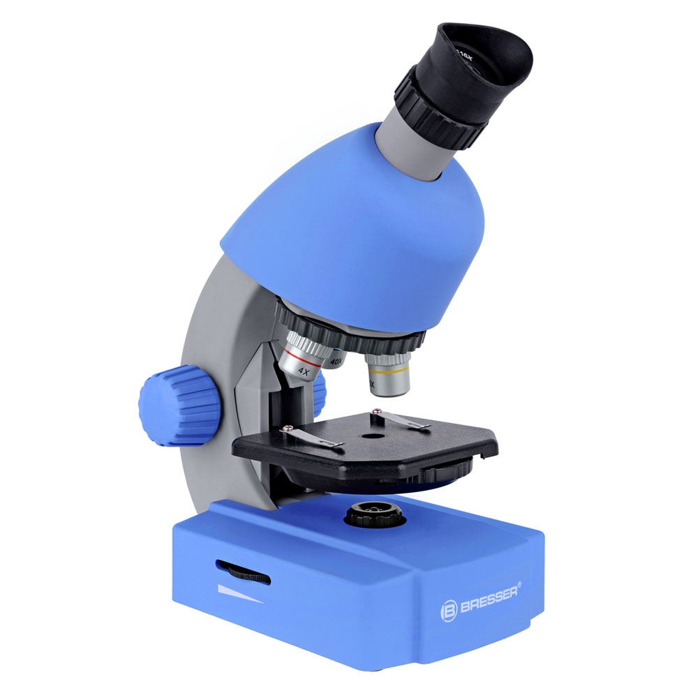 Microscop optic Bresser Junior 40x-640x albastru la reducere 40x-640x