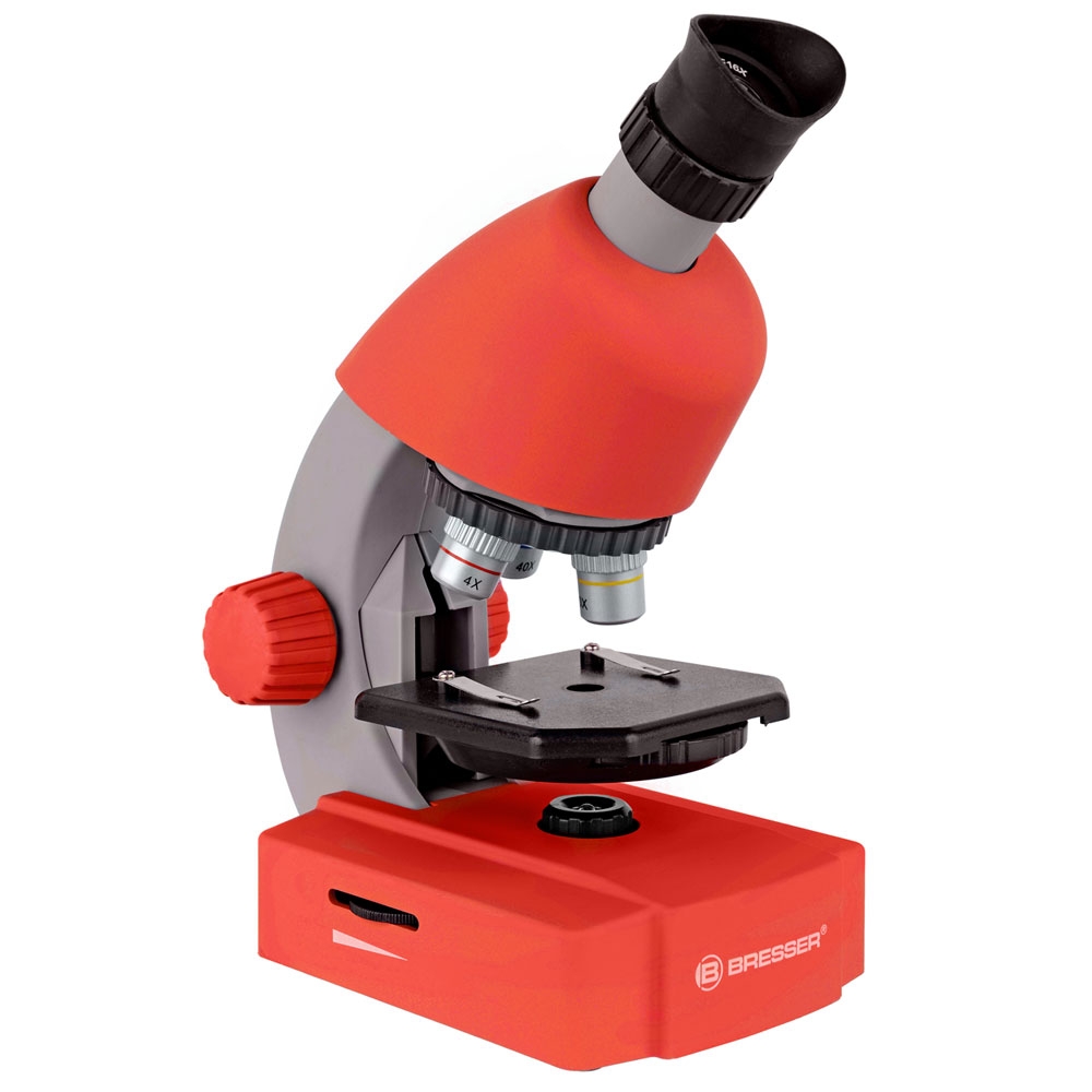 Microscop optic Bresser Junior 40x-640x rosu la reducere 40x-640x