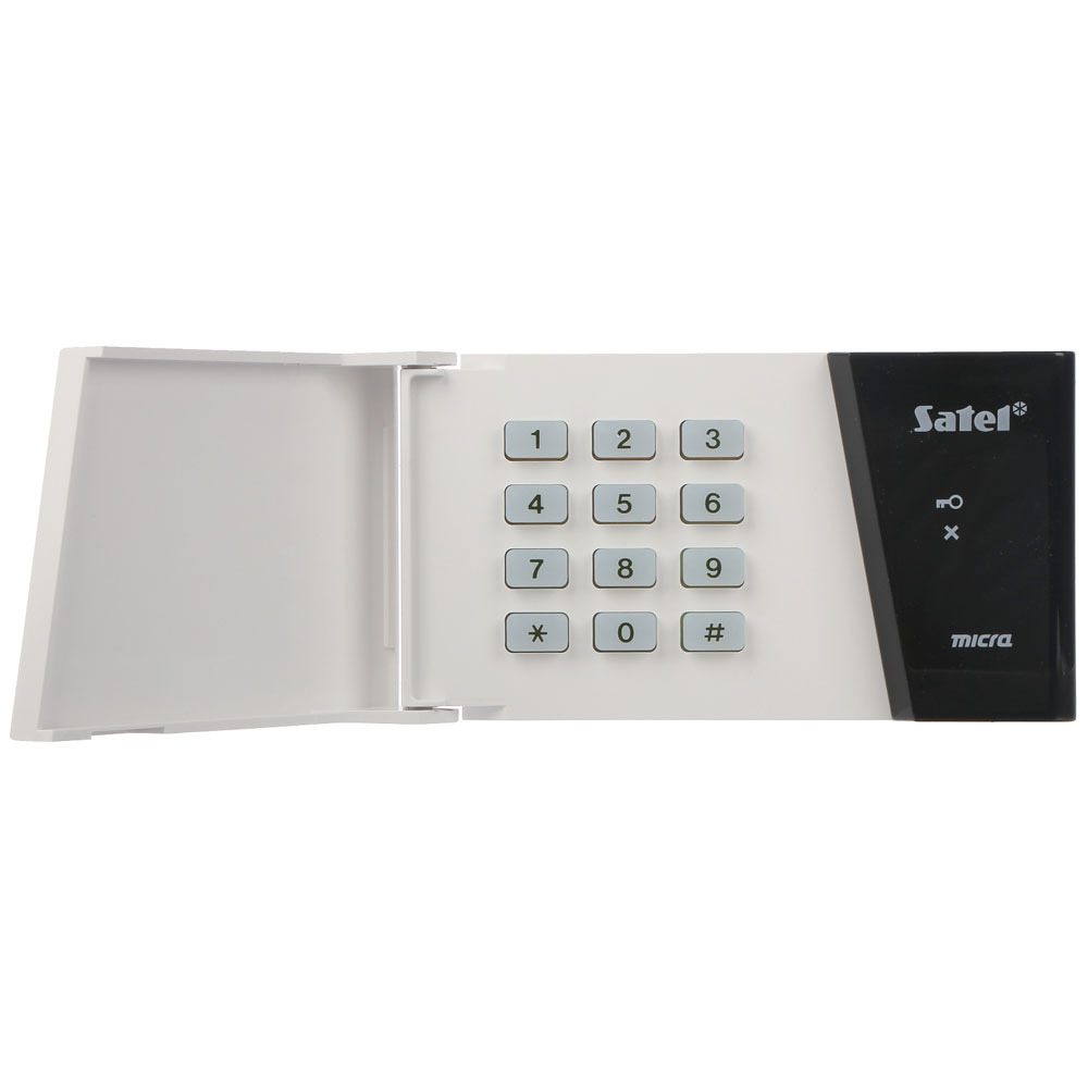 Tastatura LED wireless Satel MKP-300, RF 200 m, 8 coduri programabile, buzzer 200 imagine noua