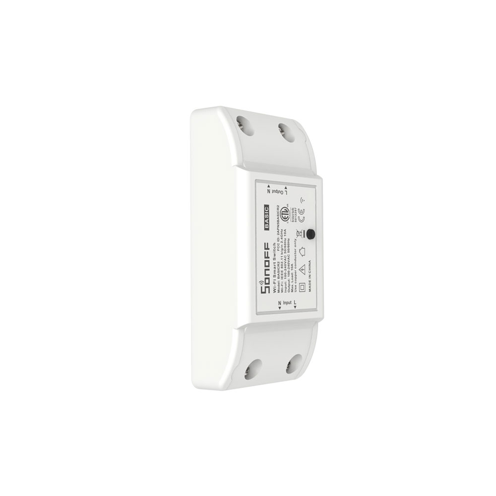 Modul de comanda smart WiFi Sonoff BASICR2, 1 canal, 10A/2200W, 2.4 GHz, inching/self-locking SONOFF