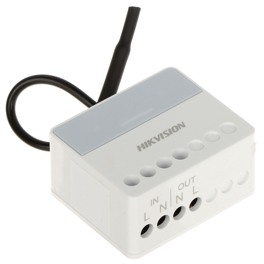 Modul releu Wall Switch wireless Hikvision AX PRO DS-PM1-O1H-WE, NO/NC, LED, 868 MHz, RF 1600 m la reducere 1600
