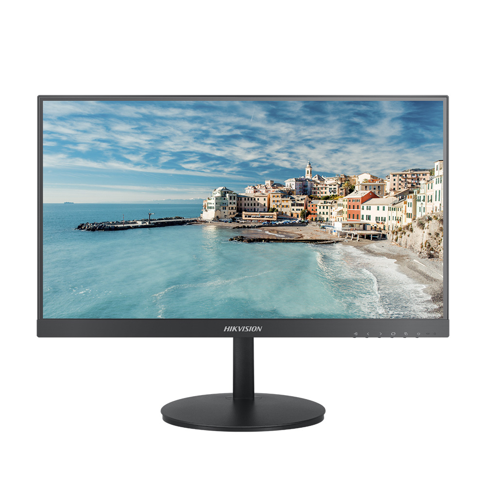 Monitor Ultra-thin Full HD LED Hikvision DS-D5022FN-C, 21.5 inch, 60Hz, HDMI, VGA, Audio In, 6.5 ms 21.5 imagine noua