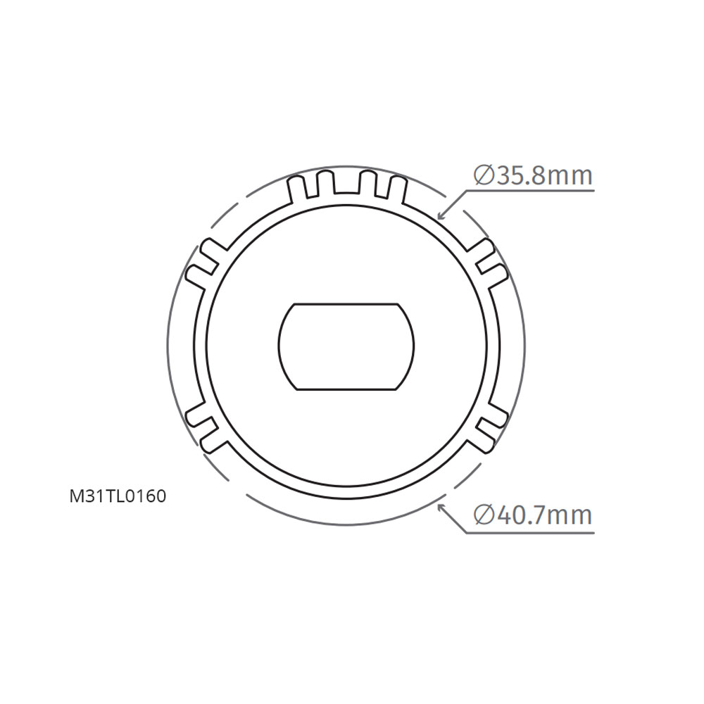 Poze Adaptor Motorline M31TL0160/40.7 mm/forma rotunda