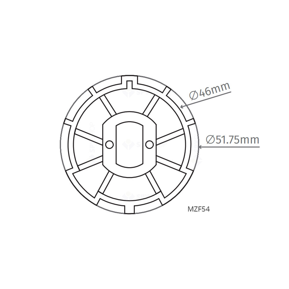 Adaptor Motorline MZF54/52 mm/forma rotunda