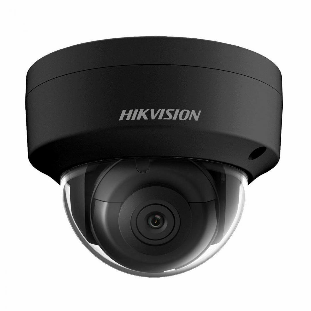 Camera supraveghere IP Dome Hikvision Acusense DS-2CD2146G2-ISUBC, 4 MP, 2.8 mm, IR 30 m , PoE, microfon, slot card, neagra HikVision