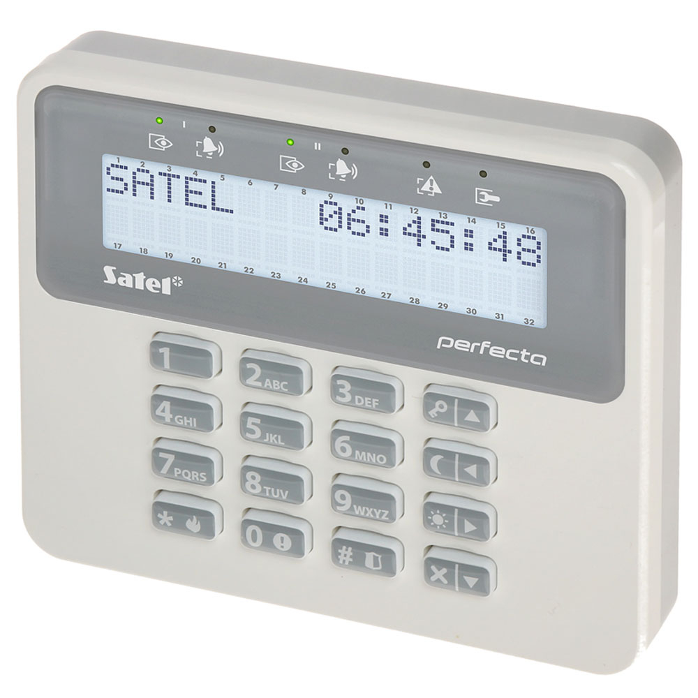 Tastatura LCD Satel PRF-LCD, 3 butoane functionale, taste dedicate, buzzer alarma imagine noua tecomm.ro