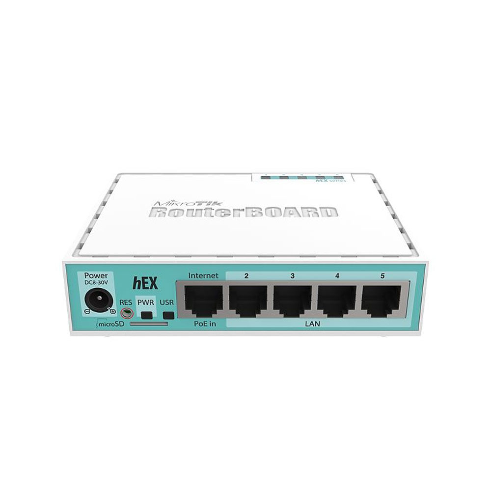 Router MikroTik hEX RB750GR3, 5 porturi, 10/100/1000Mbps, PoE pasiv 10/100/1000Mbps