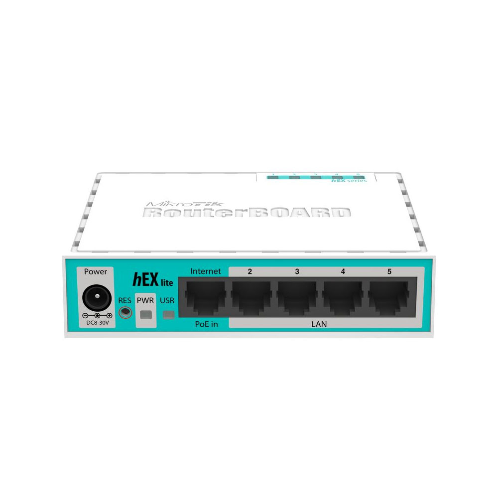 Router MikroTik hEX lite RB750R2, 5 porturi, 10/100Mbps, PoE pasiv 10/100Mbps imagine noua 2022