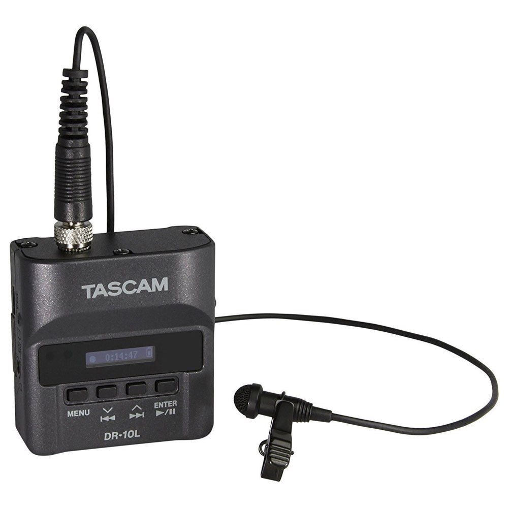 Reportofon digital cu microfon lavaliera Tascam DR-10L, 32 GB, 15 ore, negru de la Tascam