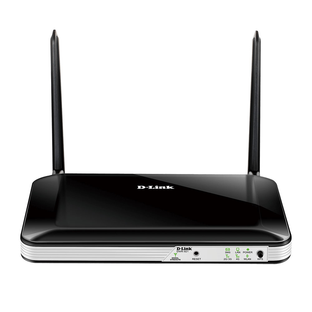 Router wireless D-Link DWR-921, 4G/LTE, 5 porturi, 2.4 GHz, 2 antene, 300 Mbps 2.4 imagine noua idaho.ro