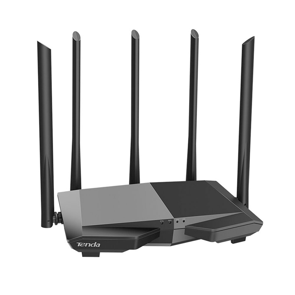 Router wireless Dual Band Tenda AC7, 1 port WAN, 3 porturi LAN, 2.4/5.0 GHz, 6 dBi, MU-MIMO, 1200 Mbps de la Tenda