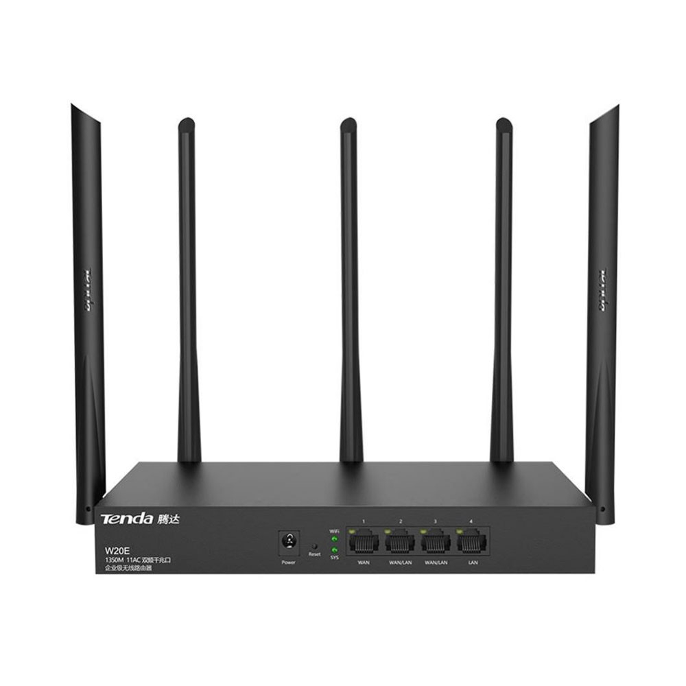 Router wireless Gigabit Dual Band Tenda W20E, 4 porturi, 2.4/5.0 GHz, 1317 Mbps 1317 imagine noua idaho.ro