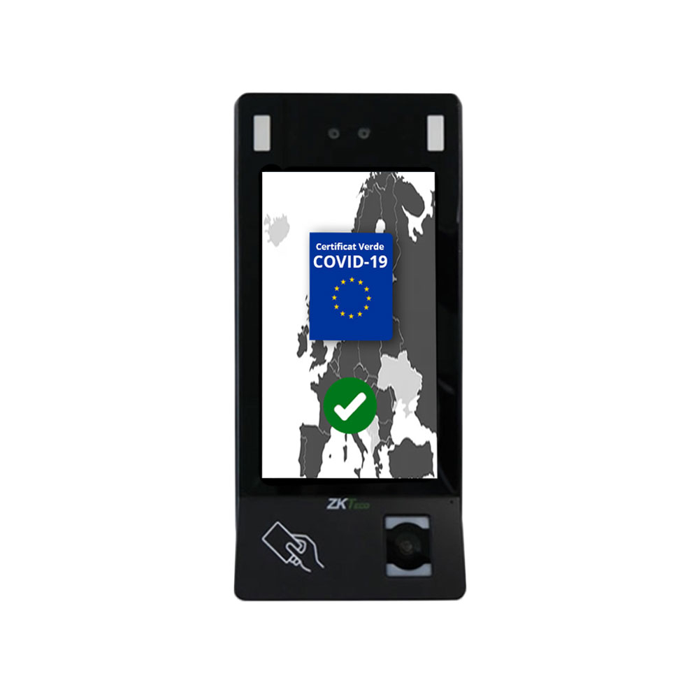 Cititor/Scanner QR Certificat verde Covid-19 ZKTeco GL-G4PRO-QR-12, 2 MP, 4G, WiFi, ecran 7 inch tactil, amprenta, card, recunoastere faciala, cod PIN 4G imagine noua