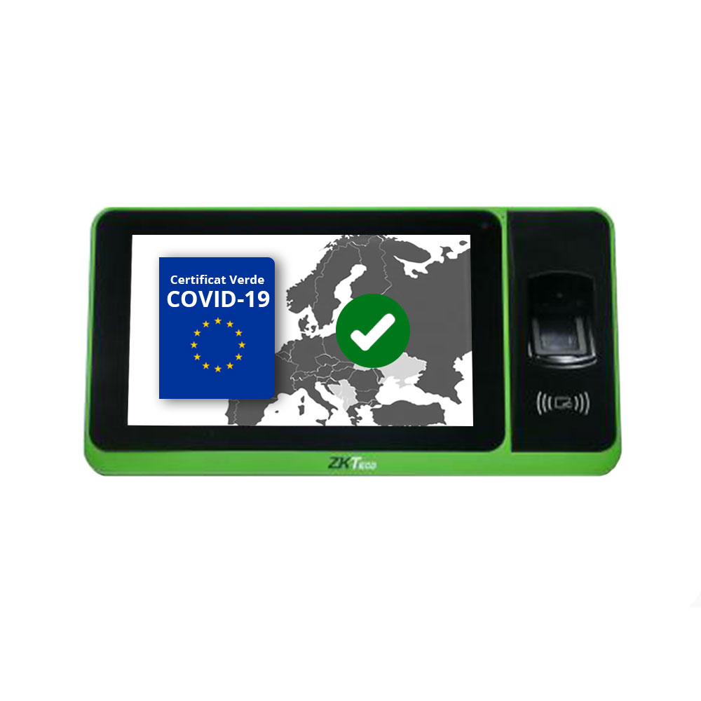 Cititor/Scanner QR Certificat verde Covid-19 ZYNK-ZPAD-PLUS-QR-12-S, WiFi, 2 MP, ecran 7 inch tactil, RFID, amprenta, cod QR, bluetooth, plug and play spy-shop