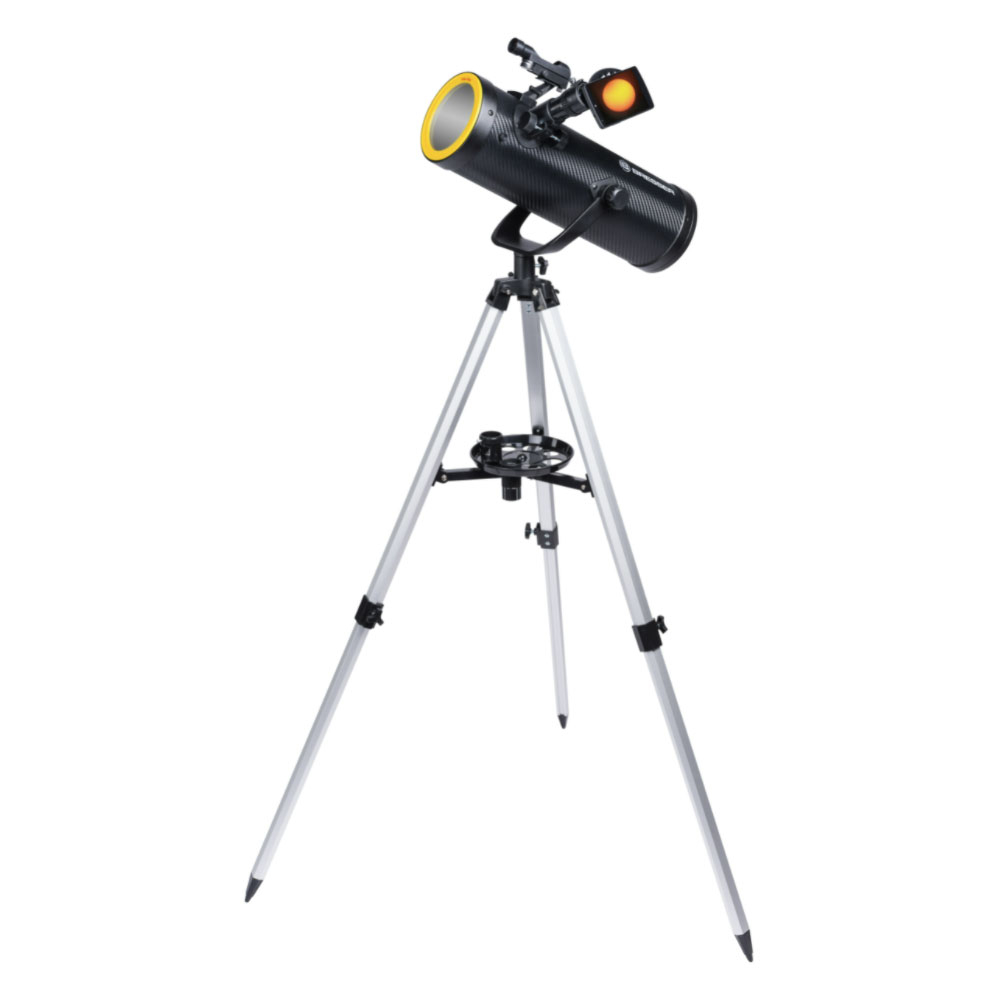 Set telescop pentru incepatori Bresser Solarix Az 114/500 4614506 114/500 imagine Black Friday 2021