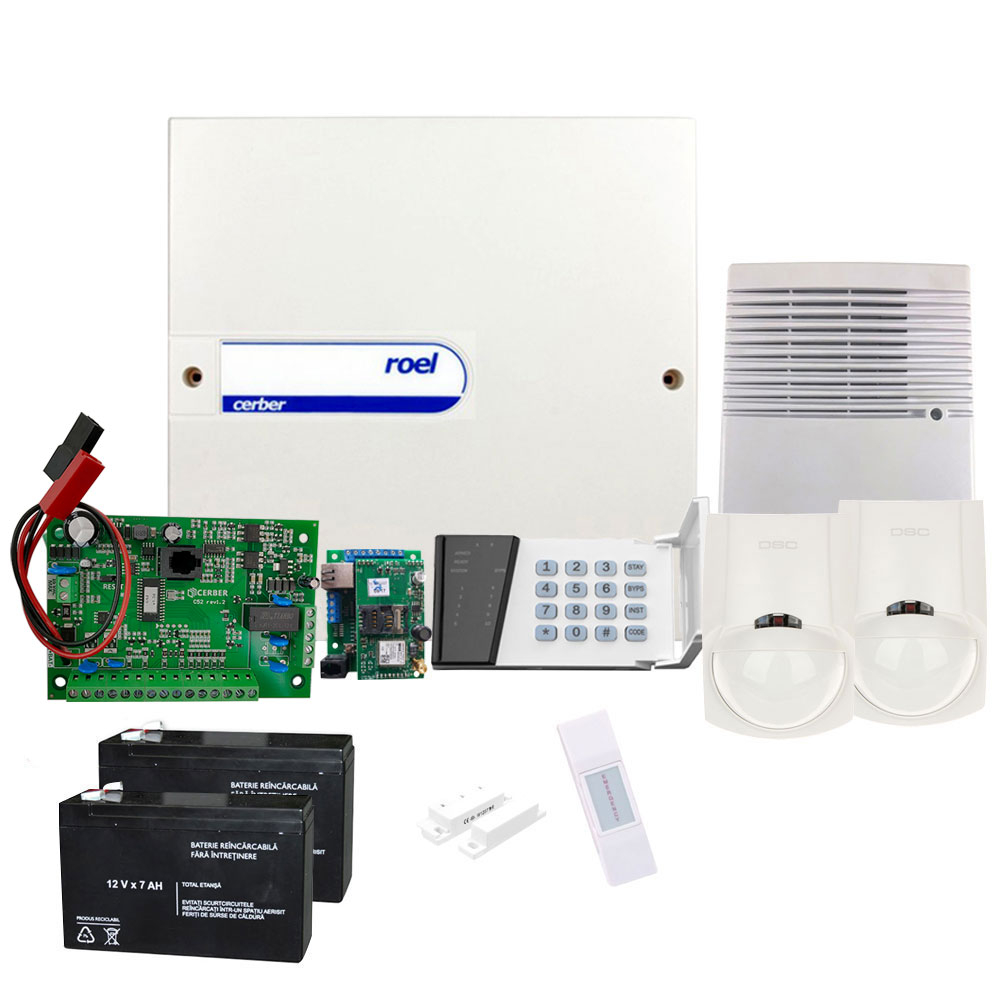 Sistem alarma antiefractie Cerber C52 + comunicator IP/GPRS alarma imagine noua tecomm.ro