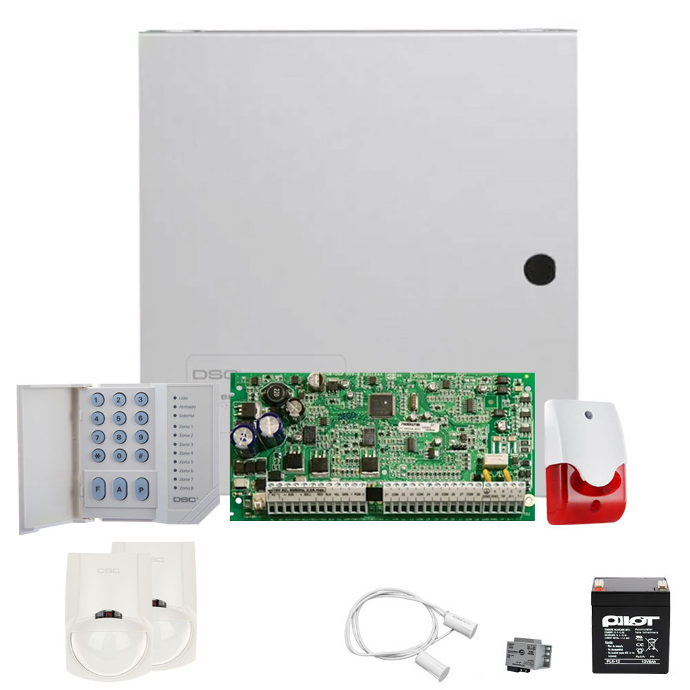 Sistem alarma antiefractie de interior DSC KIT 1832 INT, 4 partitii, 8-32 zone, 72 utilizatori