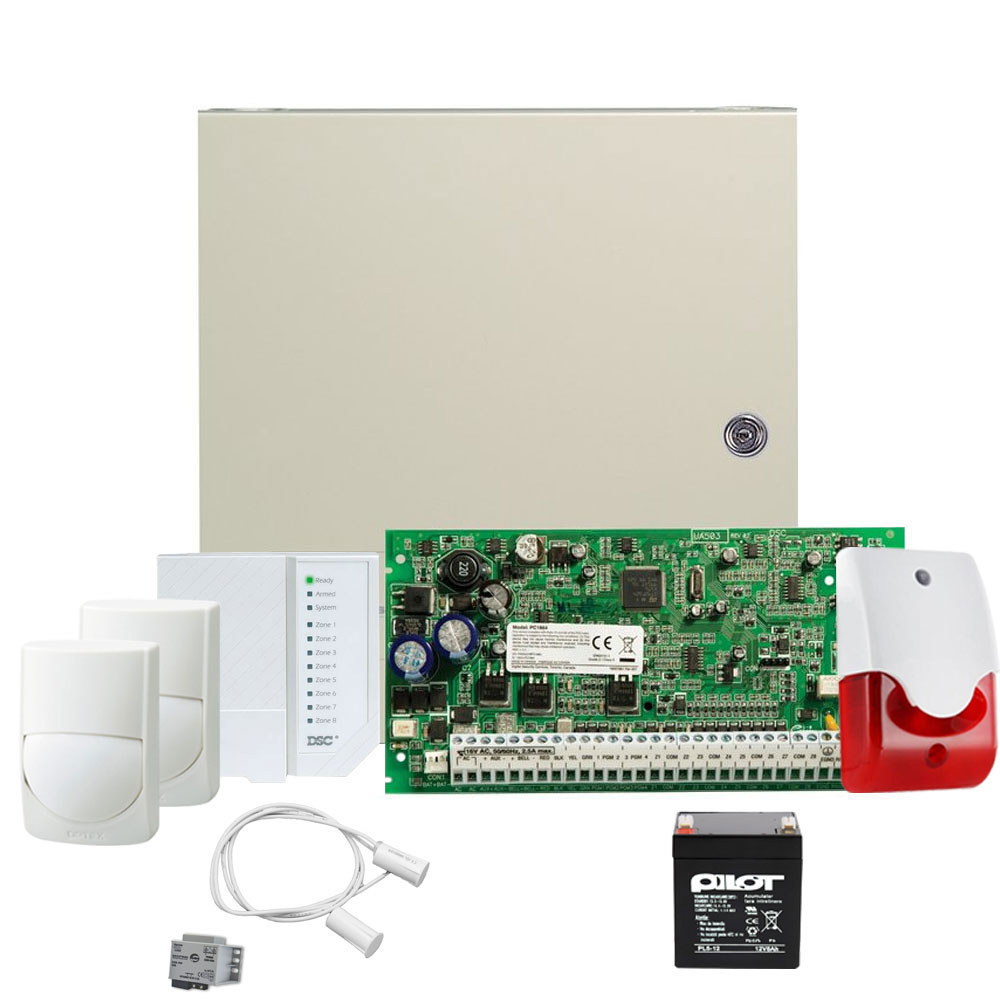 Sistem alarma antiefractie de interior DSC POWER KIT PC 1616 INT, 2 partitii, 6 zone, 48 coduri utilizatori DSC imagine noua idaho.ro