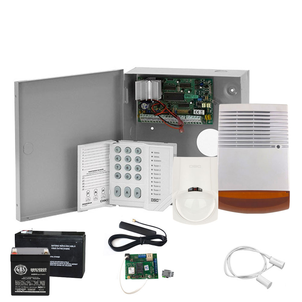 Sistem alarma antiefractie DSC Power PC 585 + Comunicator MultiCOMM IP/GPRS DSC