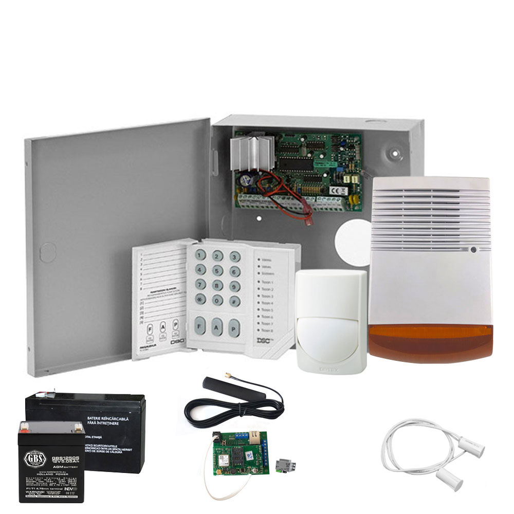 Sistem alarma antiefractie DSC Power PC 585 + Comunicator MultiCOMM IP/GPRS DSC imagine noua tecomm.ro