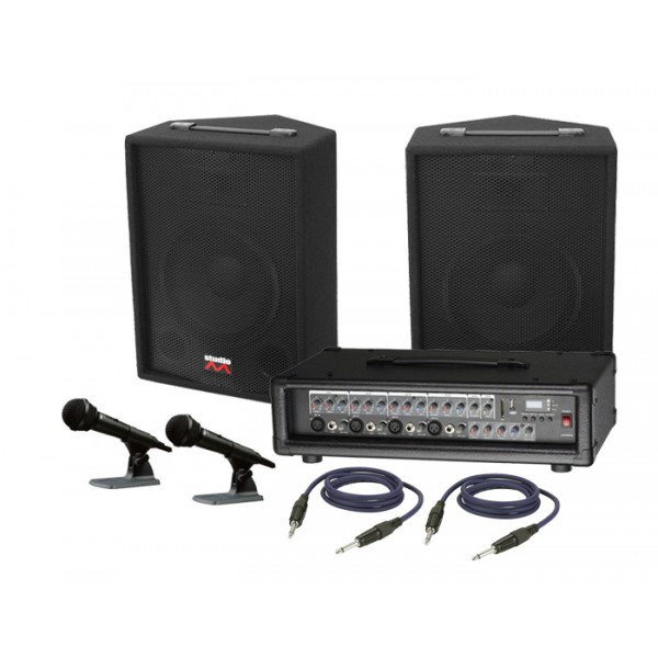 Sistem audio STUDIO-M ECO10-AE42BEM,boxe, mixer, microfoane