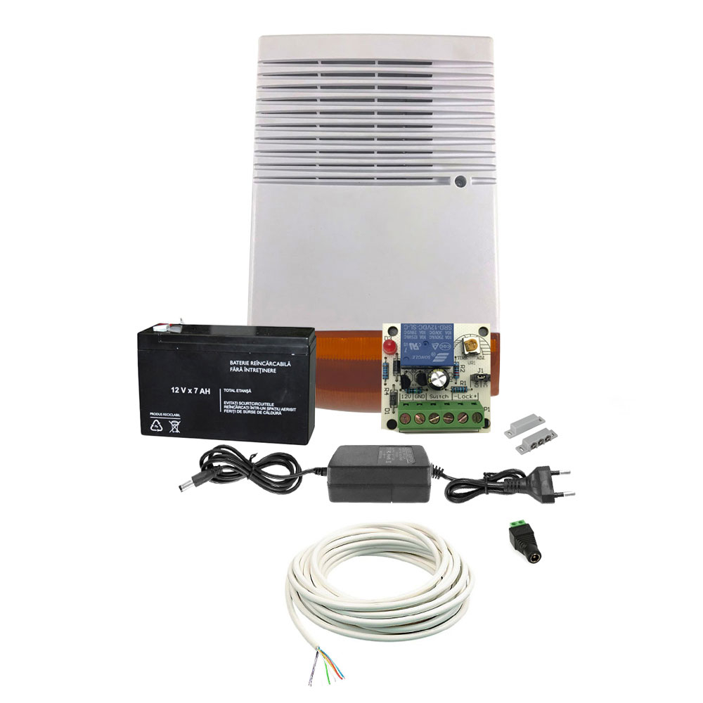 Sistem basic antiefractie ALRM-KIT-CM, 1 zona, temporizator 5-30 sec, 120 dB spy-shop