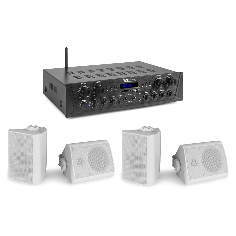 Sistem sonorizare pentru Cafenea Power Dynamics KIT-PV240BT-BGO40W cu amplificator, difuzoare interior/exterior Amplificator
