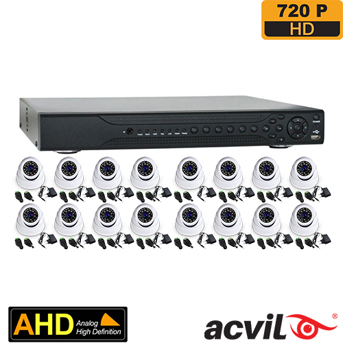 SISTEM SUPRAVEGHERE INTERIOR AHD CU 16 CAMERE VIDEO ACVIL AHD-16INT20-720P
