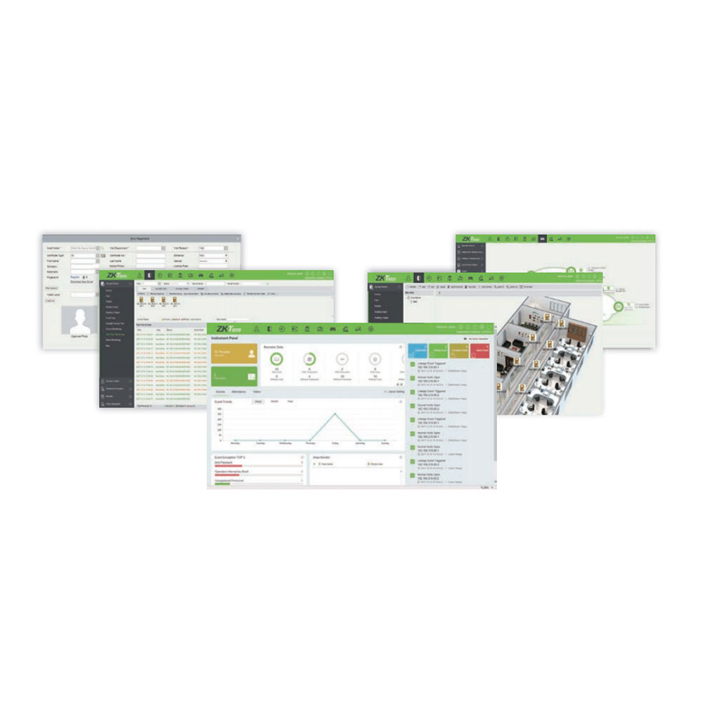 Software client-server All in One ZKTeco ZK BIOSECURITY 3.1, modul de acces 5 usi