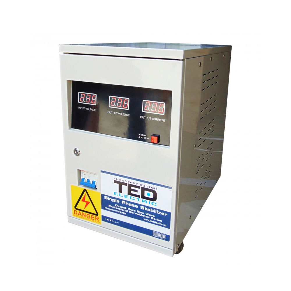 Stabilizator de tensiune cu servomotor TED 20kVA-SVC, 20000 VA/16000 W 20000