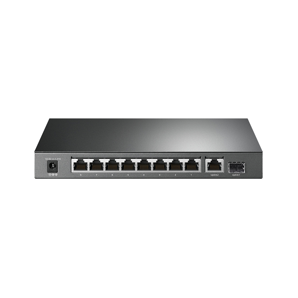 Switch 10 porturi Gigabit TP-Link TL-SG1210P, 10/100/1000 Mbps, 20 Gbps, 63 W, 1x SFP, PoE+, fara management 10/100/1000 imagine noua