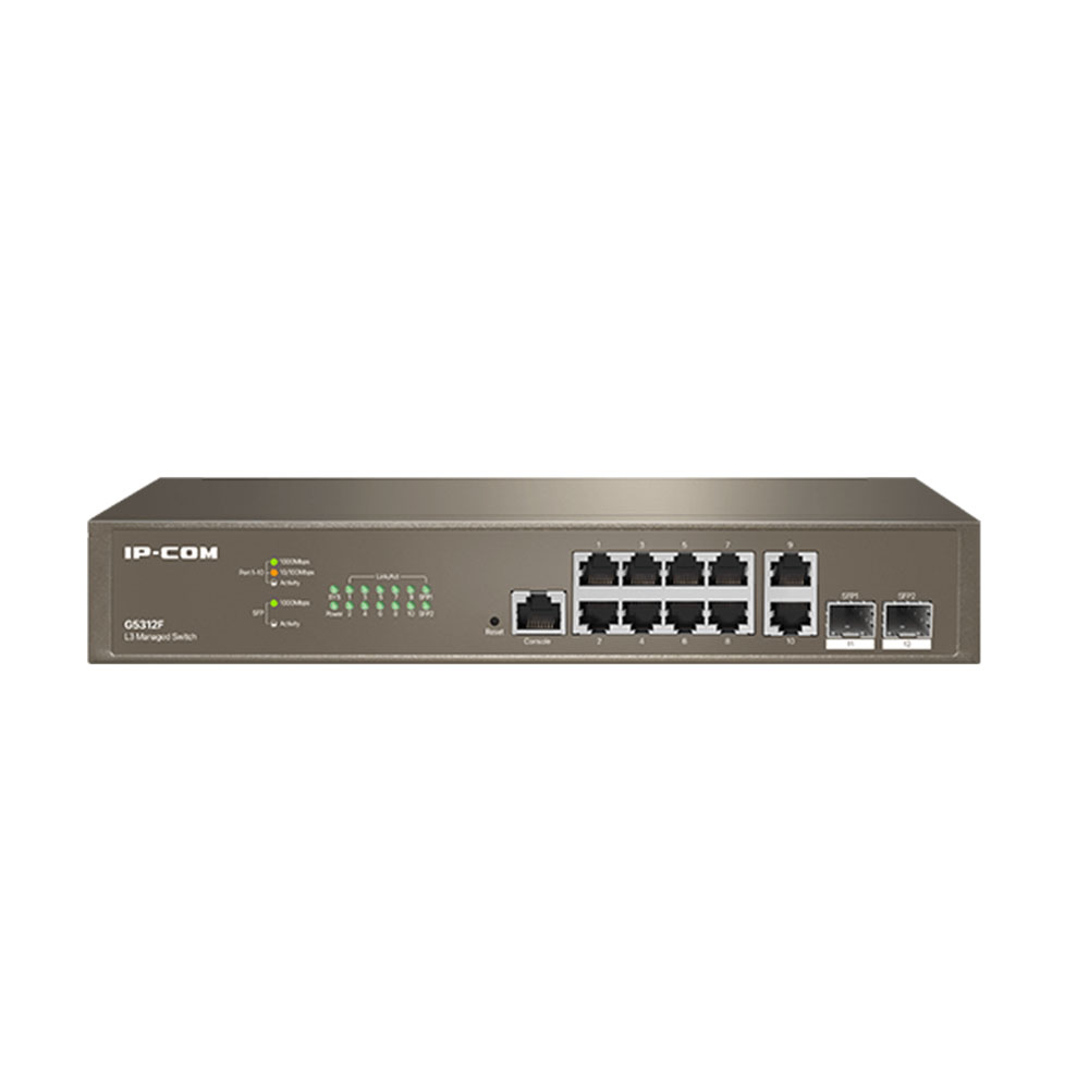Switch cu 12 porturi IP-COM G5312F, 16000 Mac, cu management IP-COM