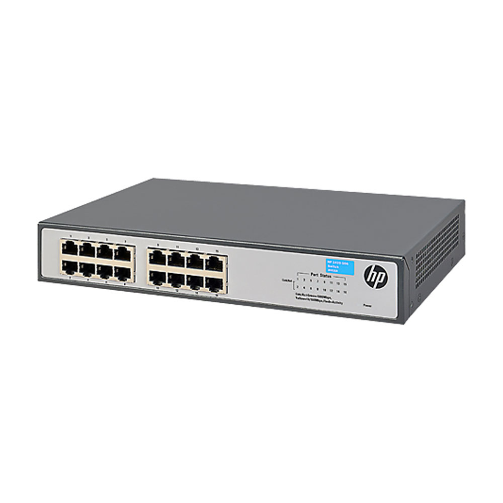Switch cu 16 porturi Aruba JH016A, 32 Gbps, 23.8 Mpps, 8.000 MAC, 1U, fara management 1U imagine noua