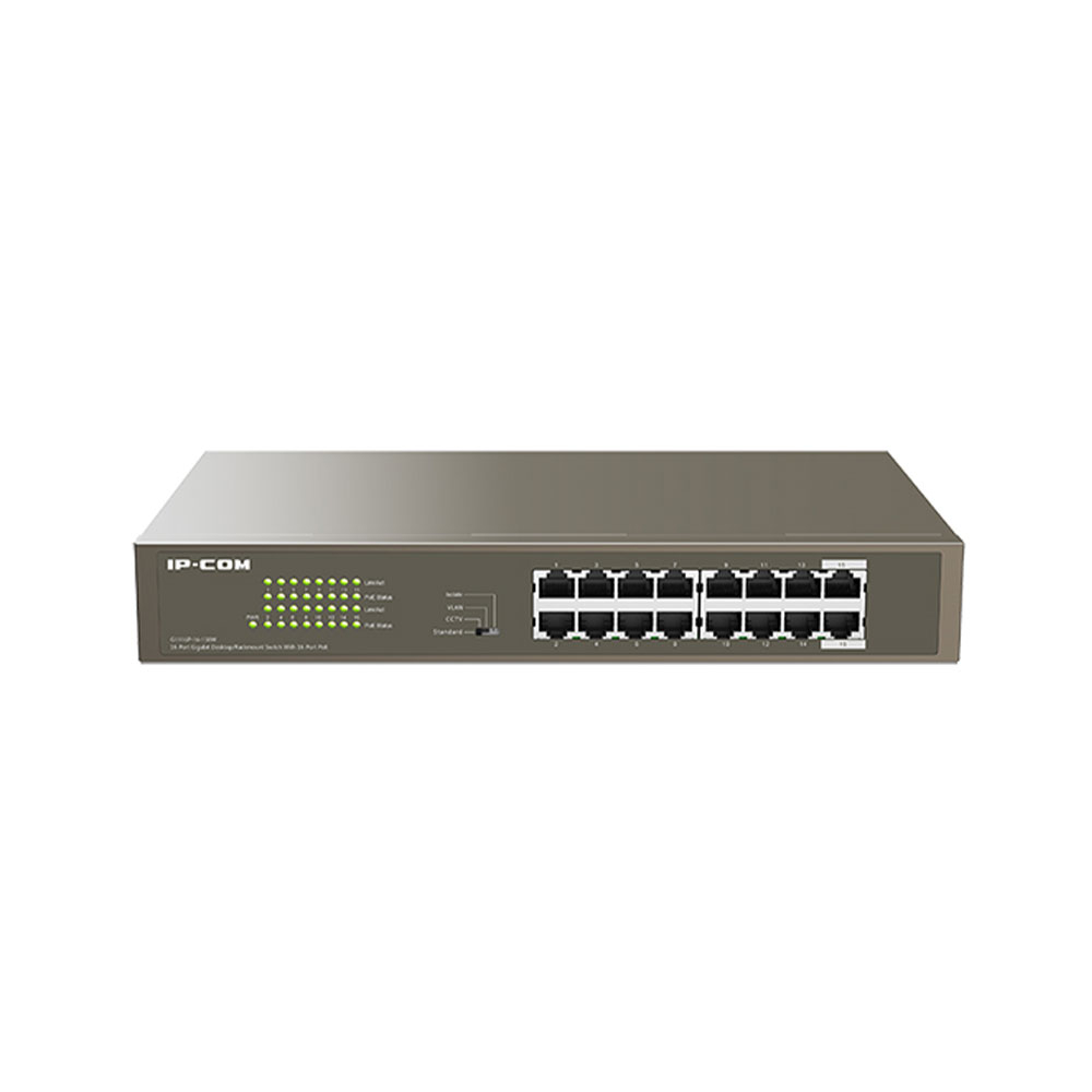 Switch cu 16 porturi IP-COM G1116P-16-150W, 32 Gbps, 23.6 Mpps, PoE, fara management 23.6