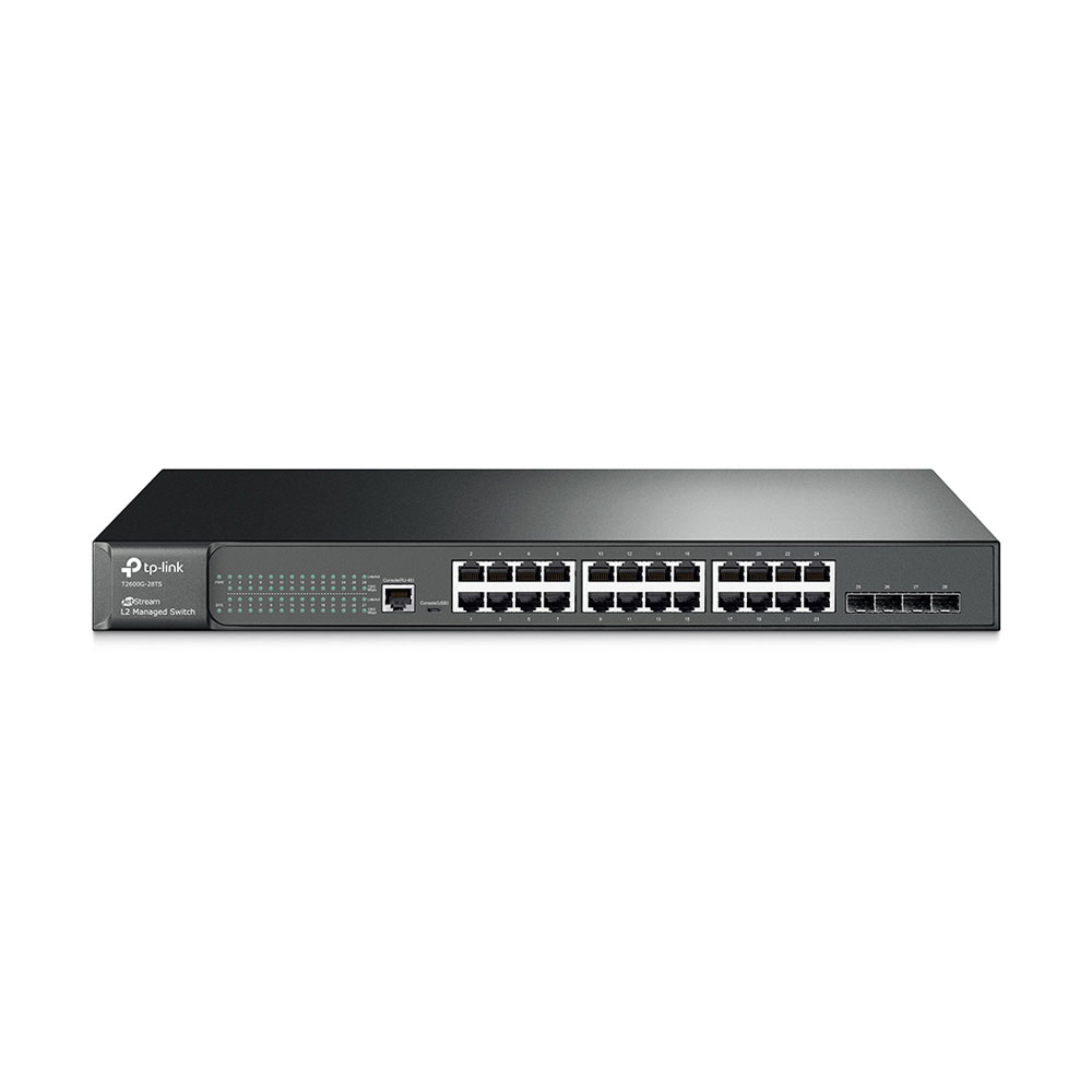 Switch cu 24 de porturi TP-Link T2600G-28TS(TL-SG3424), 16000 MAC, 56 Gbps