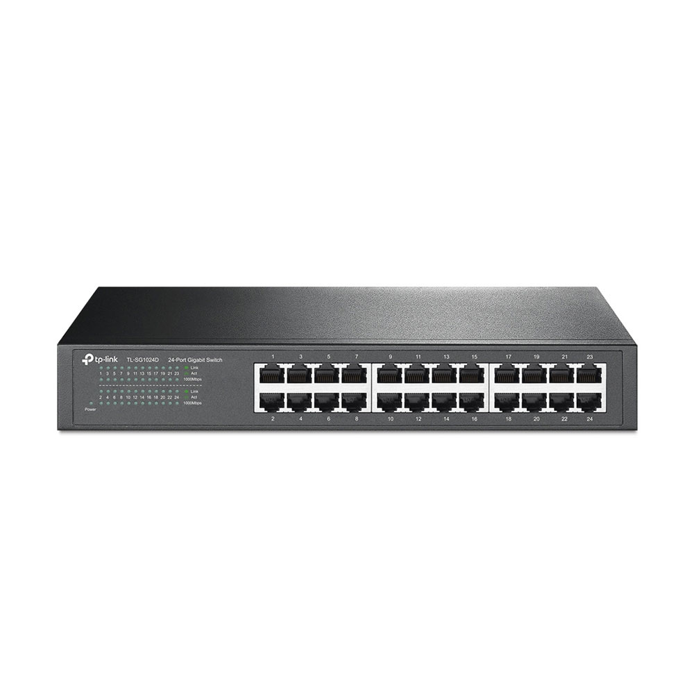 Switch cu 24 de porturi TP-Link TL-SG1024D, 8000 MAC, 48 Gbps