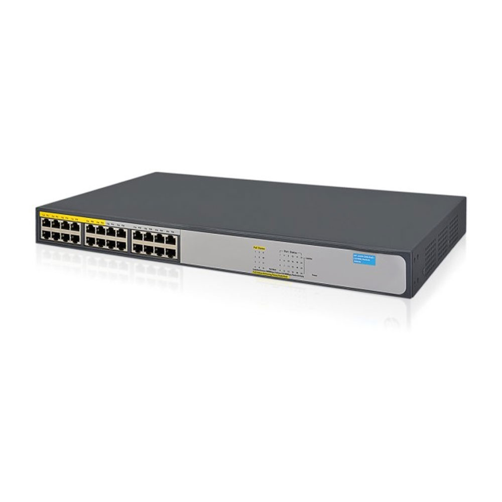 Switch cu 24 porturi Aruba JH019A, 48 Gbps, 35.7 Mpps, 8192 MAC, 1U, PoE+, fara management