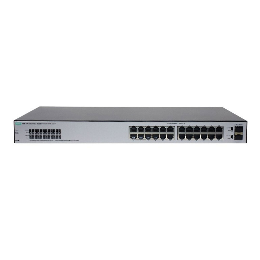 Switch cu 24 porturi Aruba JL381A, 52 Gbps, 38.6 Mpps, 2 porturi SFP, 1U, cu management 1U imagine noua