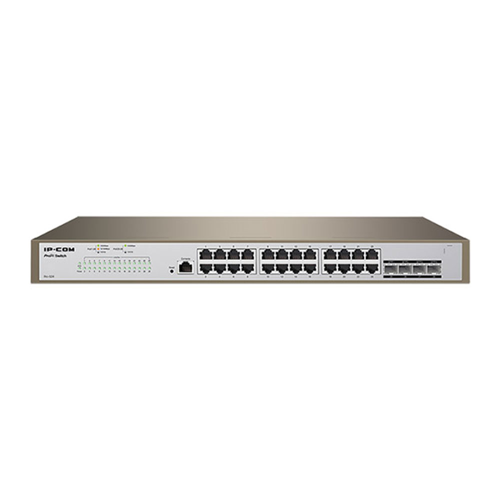 Switch cu 24 porturi Gigabit IP-COM Pro-S24, 16k MAC, 56 Gbps, cu management IP-COM