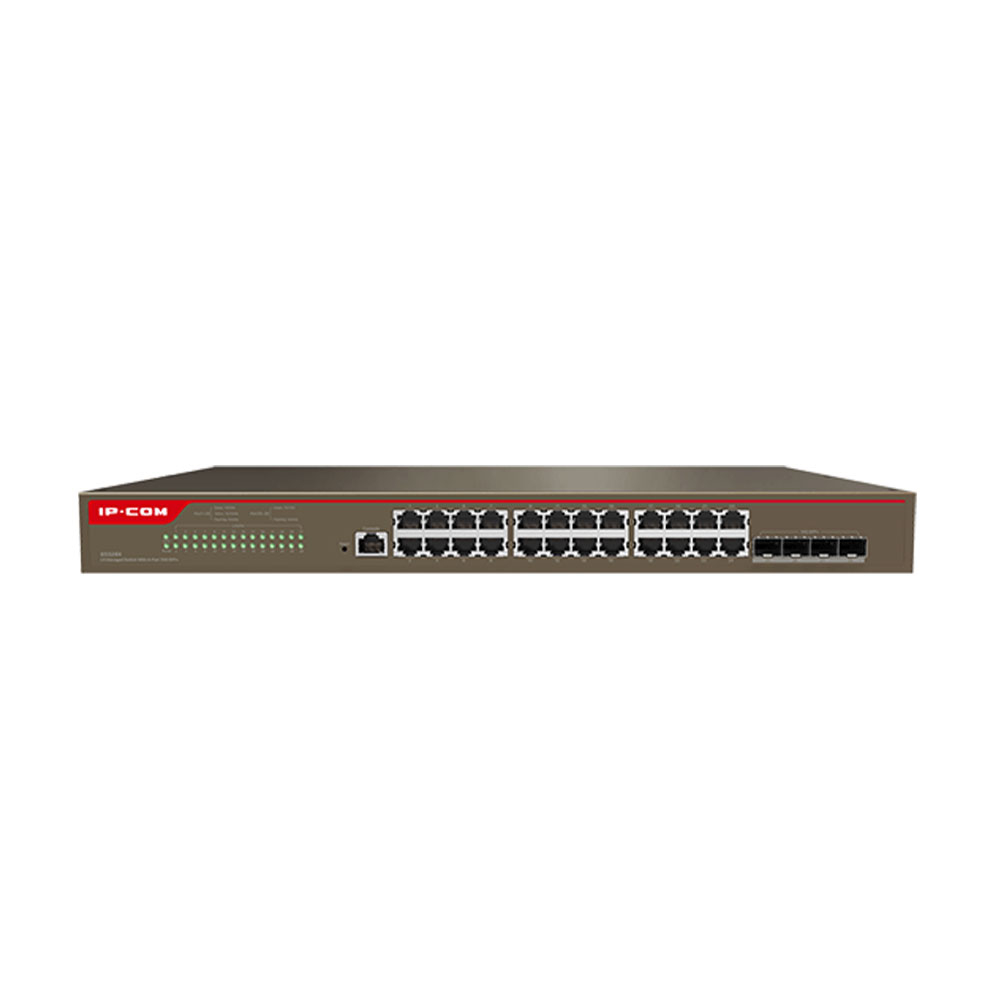Switch cu 24 porturi Gigabite IP-COM G5328X, 4 SFP, 16000 MAC, cu management 16000