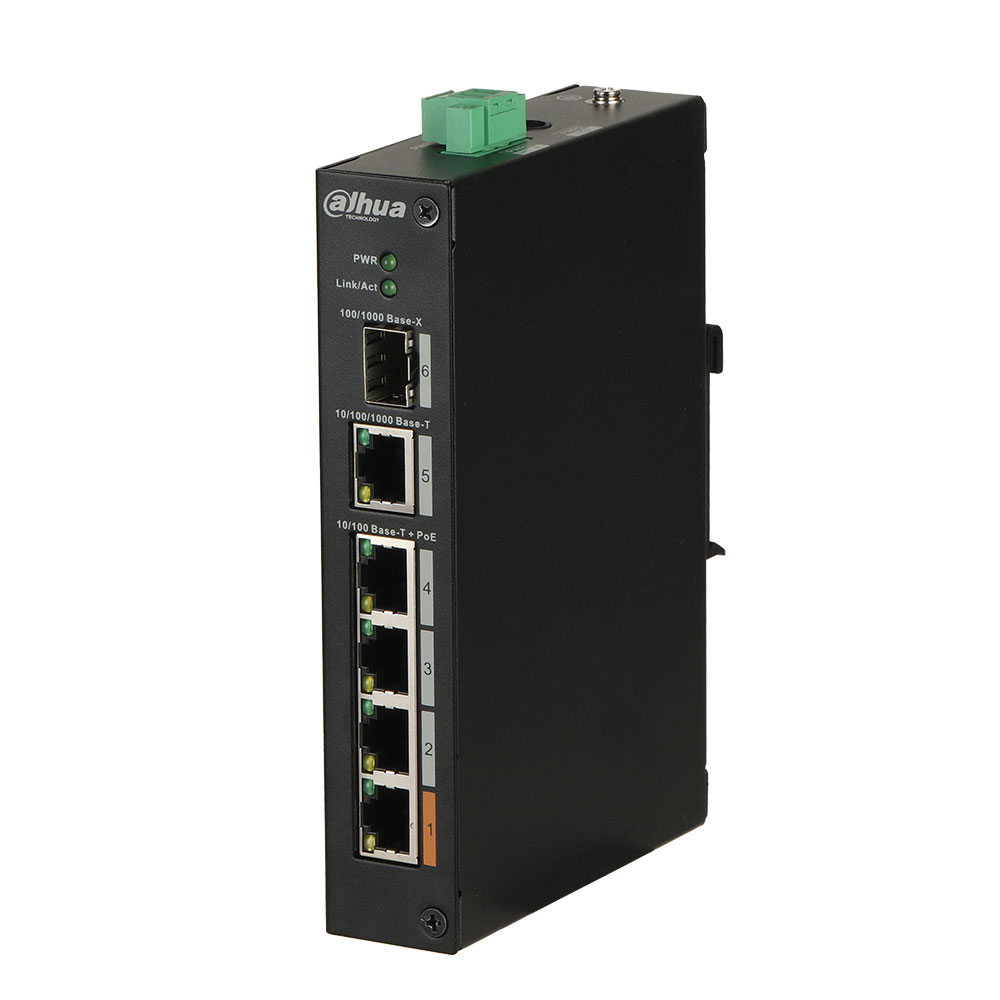 Switch cu 4 porturi PoE Dahua PFS3106-4ET-60 spy-shop