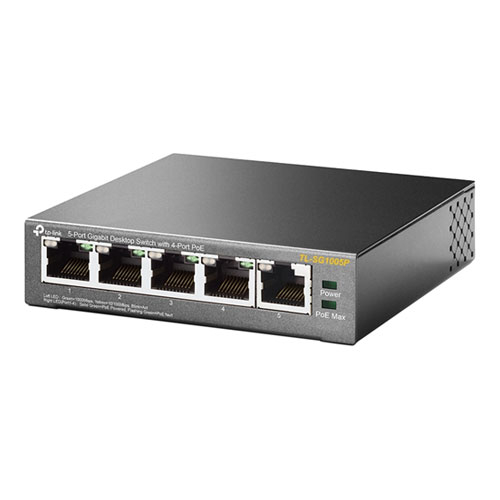 Switch cu 4 porturi PoE TP-Link TL-SG1005P, 2000 MAC, 1000 Mbps spy-shop.ro imagine noua 2022