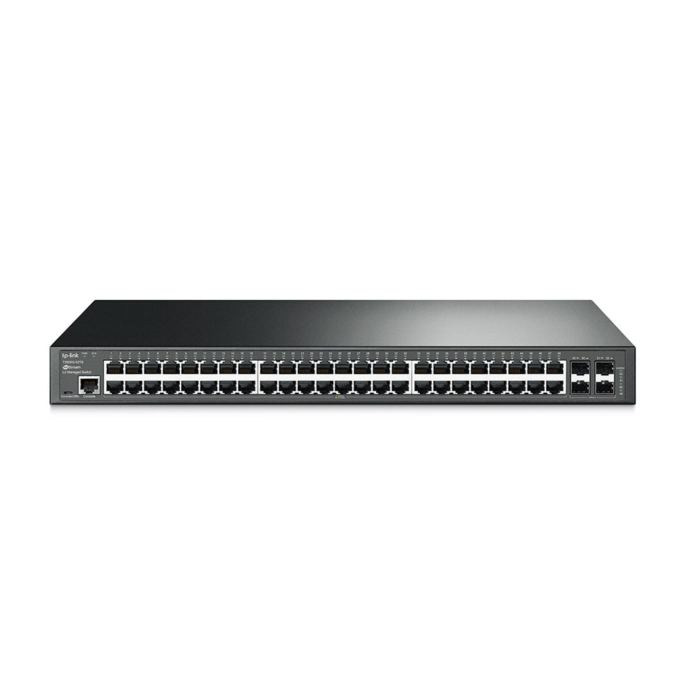 Switch cu 48 de porturi TP-Link T2600G-52TS(TL-SG3452), 16000 MAC, 104 Gbps, cu management