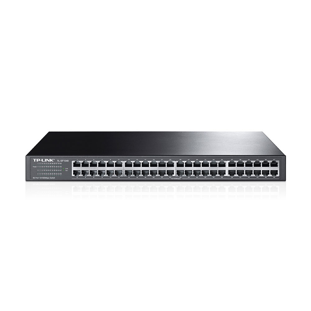 Switch cu 48 de porturi TP-Link TL-SF1048, 8000 MAC, 9.6 Gbps 8000