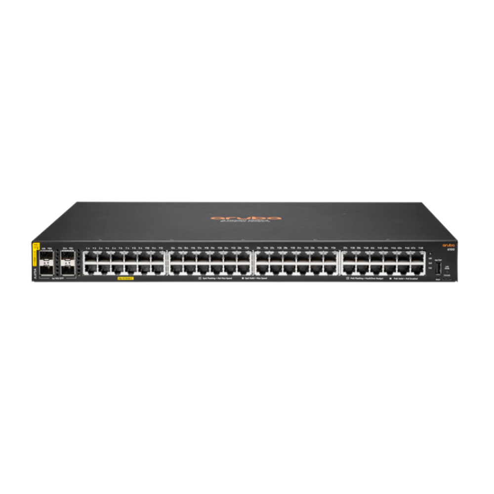 Switch cu 48 porturi Aruba JL675A, 4 porturi SFP, 176 Gbps, 98.6 Mpps, 8.192 MAC, cu management, PoE la reducere 176