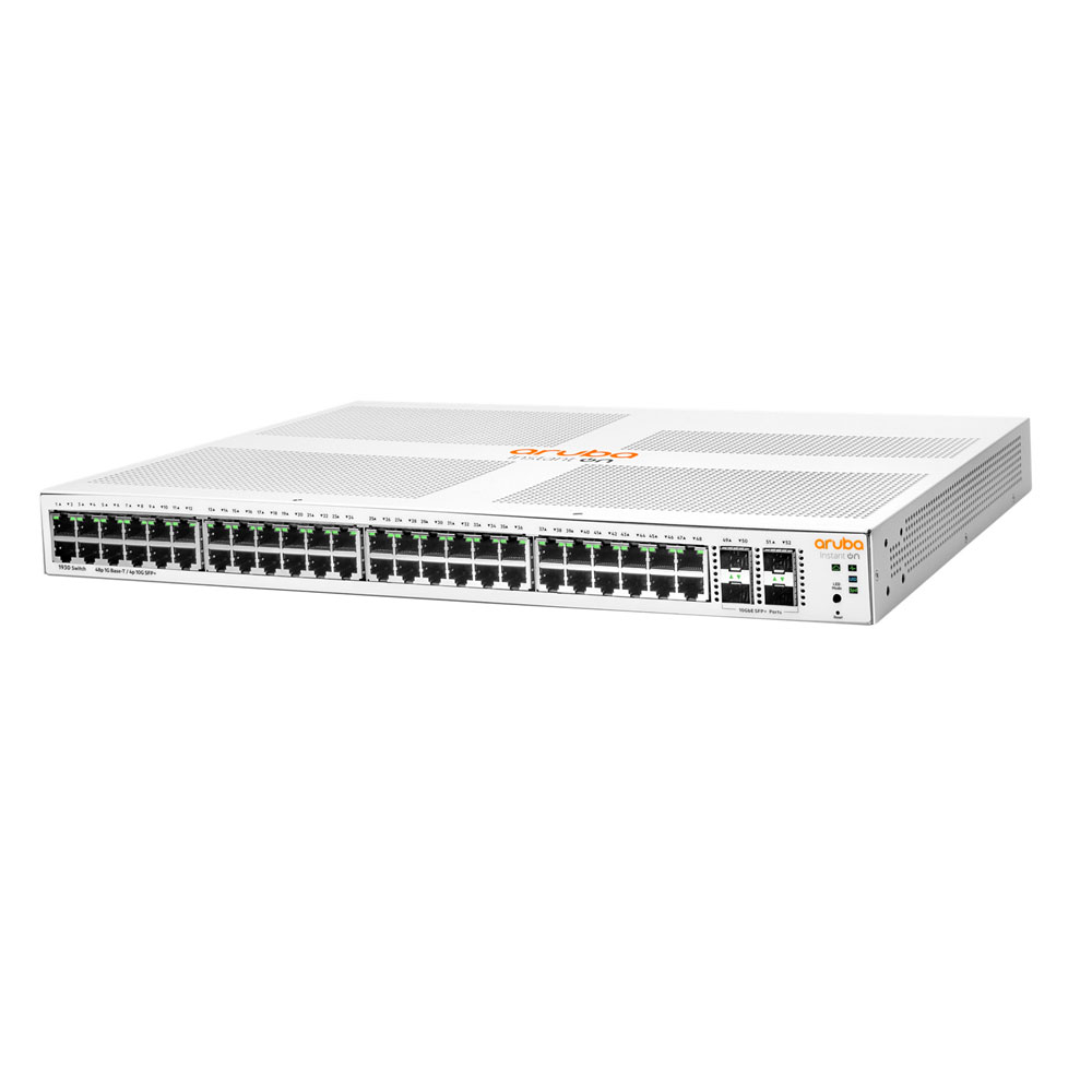 Switch cu 48 porturi Aruba JL685A, 176 Gbps, 130.95 Mpps, 4 porturi SFP/SFP+, 1U, cu management 130.95 imagine noua