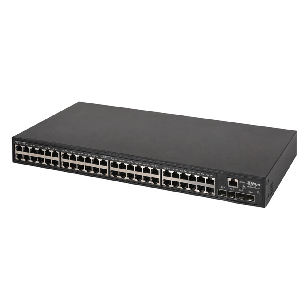 Switch cu 48 porturi Dahua S5500-48GT4XF-E, 16000 MAC, 336 Gbps, cu management 16000 imagine noua